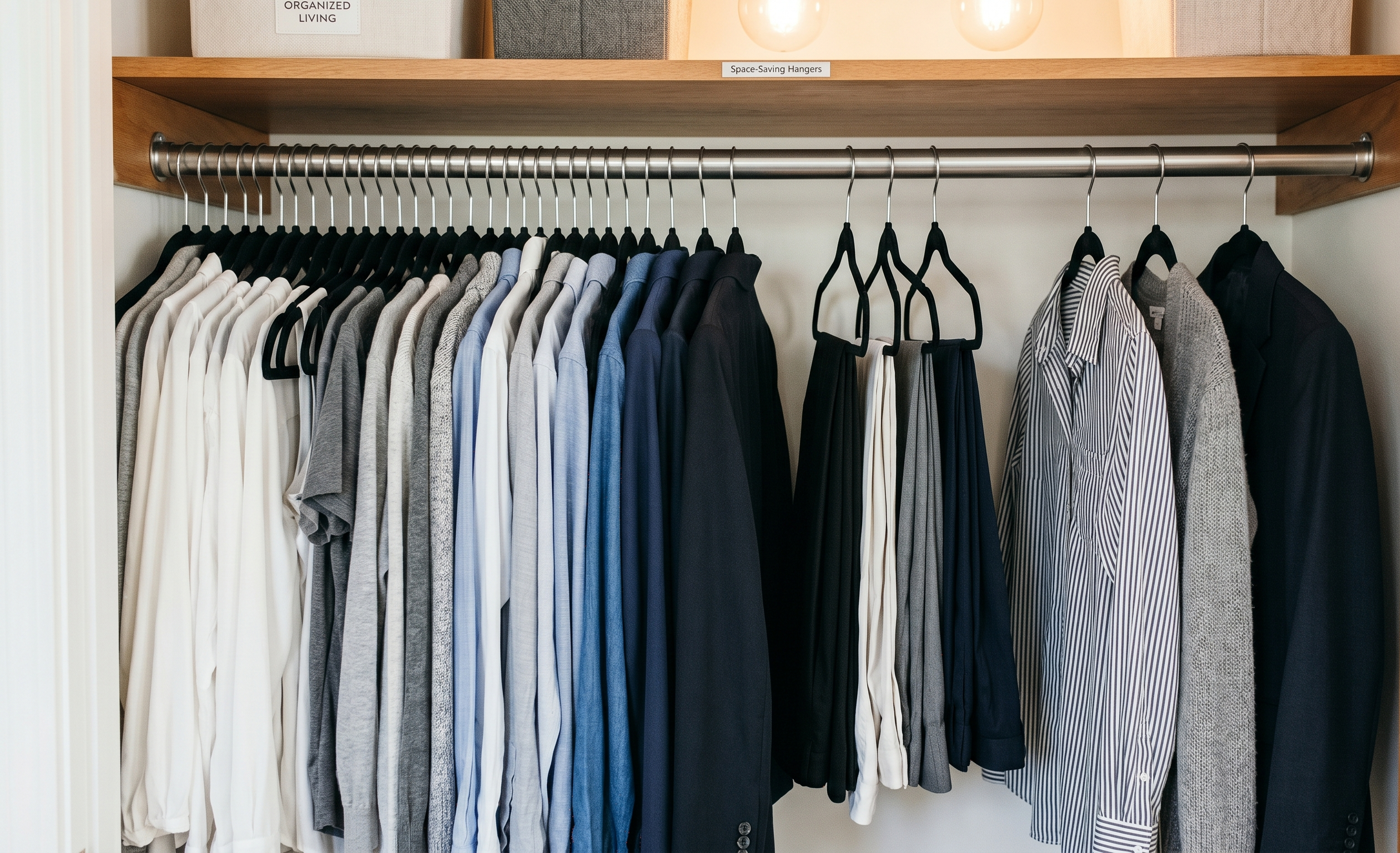 10 Clever Ways to Double Your Closet Space with Space-Saving Hangers