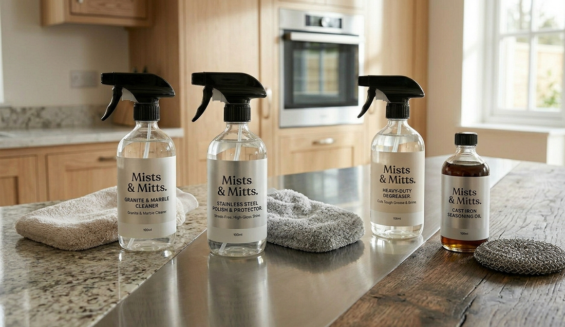 Mists & Mitts Guide: Choosing the Right Cleaner for Every Surface