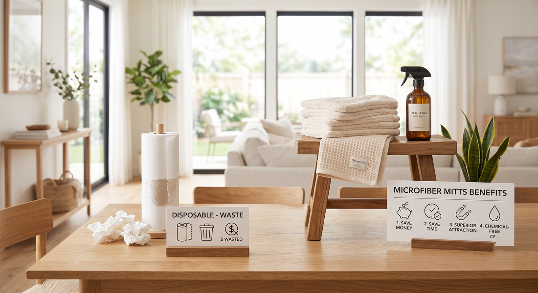 Microfiber Mitts vs. Paper Towels: Why Making the Switch Saves Money & Time