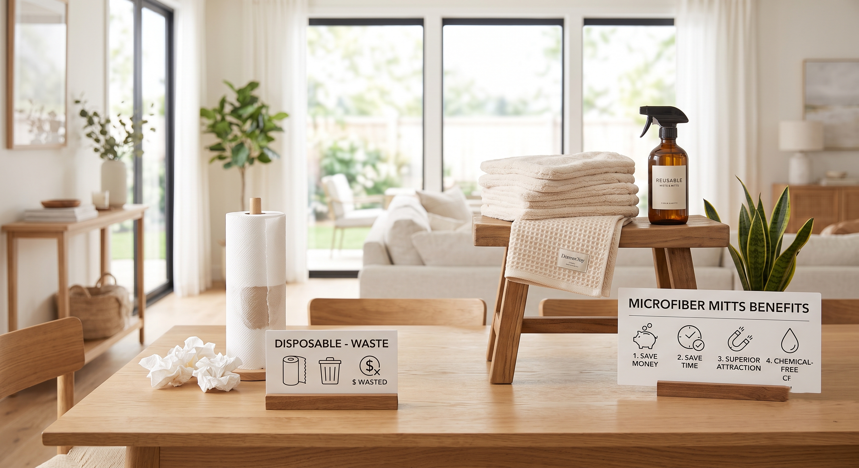 Microfiber Mitts vs. Paper Towels: Why Making the Switch Saves Money & Time