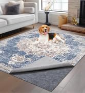 Non-Slip Rug Pads 1/4” Thick, 9x12Ft Waterproof Rugs Non Skid Rug Pad for All Floors and Finishes Durable Hardwood Floor Protective Felt Keeps Rugs in Place, Safe and Secure