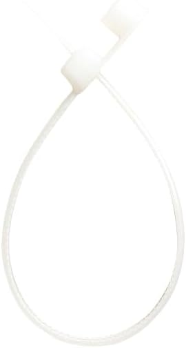 ZipTie.com 6.3-Inch Natural Zip Ties With Screw Hole - 50-lb Tensile Strength Cord Management & Secure Mounting - UL 21 Listed Tie Wraps - Indoor & Outdoor Multi-Purpose (100-Pack)