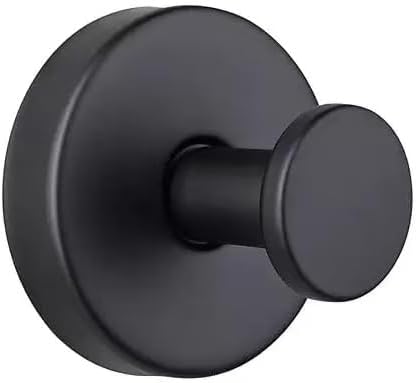 Upgraded Suction Cup Hooks for Shower, Removable Towel Hooks for Bathroom Window Glass Door Wall, Black 1 Pack