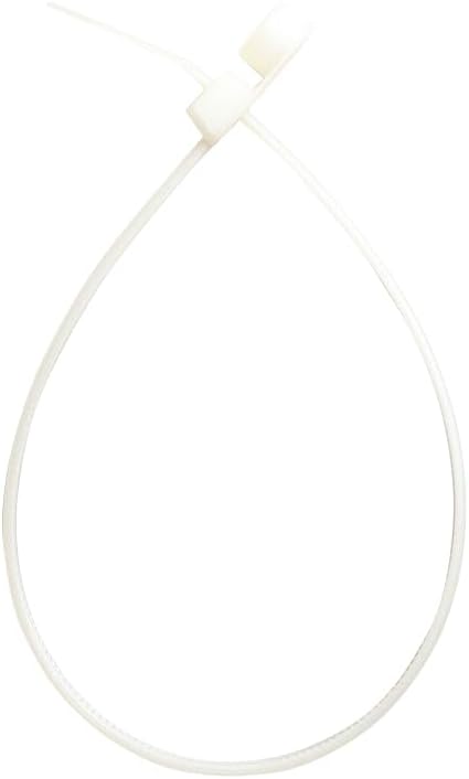 ZipTie.com 12-inch Natural Screw Mount Zip Tie, 120-lb Tensile Strength, UL 21 Listed, 100-Pack