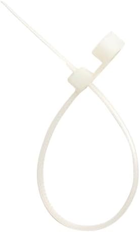 ZipTie.com 4.3-Inch Natural Zip Ties With Screw Hole - 18-lb Tensile Strength Cord Management & Secure Mounting - Indoor & Outdoor Multi-Purpose Tie Wraps (100-Pack)