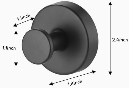 Upgraded Suction Cup Hooks for Shower, Removable Towel Hooks for Bathroom Window Glass Door Wall, Black 1 Pack