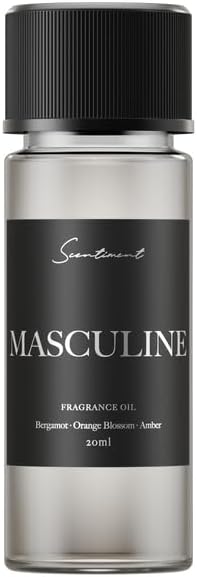 Scentiment - Masculine Designer Collection Diffuser Oils | Aromatherapy Home Fragrance | Luxurious Scent with Notes of Bergamot, Orange Blossom, Amber, 20ml