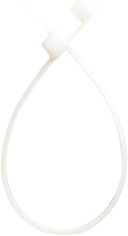 ZipTie.com 6.3-Inch Natural Zip Ties With Screw Hole - 50-lb Tensile Strength Cord Management & Secure Mounting - UL 21 Listed Tie Wraps - Indoor & Outdoor Multi-Purpose (100-Pack)