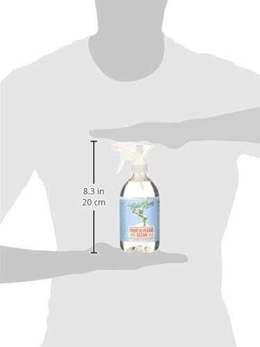 Rebel Green Fruit & Veggie Clean - Plant-Based Produce Cleaner - Natural Fruit and Vegetable Wash with No Aftertaste - Dirt & Grime Removal - Made with Organic Extracts of Citrus - 16 FL OZ