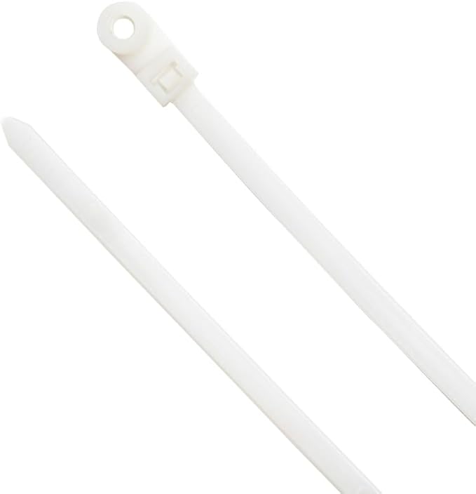 ZipTie.com 15-Inch Natural Zip Ties With Screw Hole - 120-lb Tensile Strength Cord Management & Secure Mounting - UL 21 Listed Tie Wraps - Indoor & Outdoor Multi-Purpose (100-Pack)