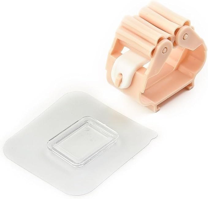 Wall Mounted Mop and Broom Holder with No-Trace, Waterproof Non-Slip PP Organizer for Kitchen Bathroom Cleaning Tools, Space-Saving Hook Rack, 2.36 x 2.36 in, Max Load 11 lb