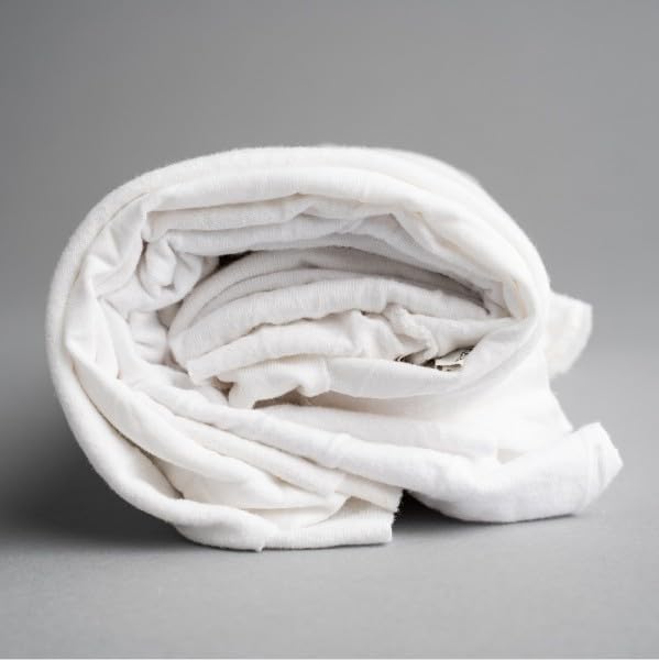 Recycled White & Multicolored T-Shirt Cloth Rags–All-Purpose Cleaning Rags for Paint Spills,Staining,Polishing,Dusting–Soft,Reusable Wiping Cloths (White, 100 lb)