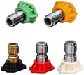 MINGOU Pressure Washer Tips Set Multiple Degrees, 6.0 GPM Power Washer Nozzle Tips 5 Pack, 1/4 Quick Connect（2.5/3.0/3.5/4.0/4.5/5.0/5.5/6.0GPM）