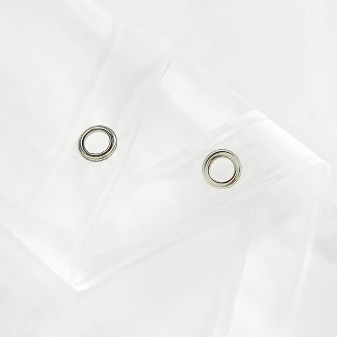 EurCross Clear Shower Curtain Liner 60 x 72, PVC-Free Waterproof PEVA Small Bathroom Shower Curtain Liner with 5 Magnets,10 Metal Holes