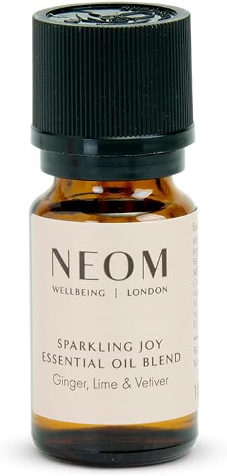 NEOM Sparkling Joy Essential Oil Blend I Ginger, Lime & Vetiver I 100% Natural Fragrance I Pure Essential Oils I Invigorating