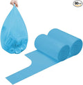 2-4 Gallon Portable Trash Bags, Thicken Vest type Small Garbage Bags for Office, Kitchen, Bedroom and more, 60 Counts Blue