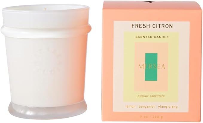 MERSEA Fresh Citron Boxed Candle, Scented Candle Box (9 oz)