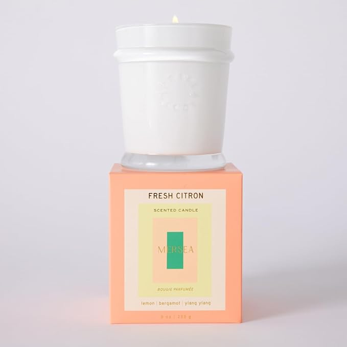 MERSEA Fresh Citron Boxed Candle, Scented Candle Box (9 oz)