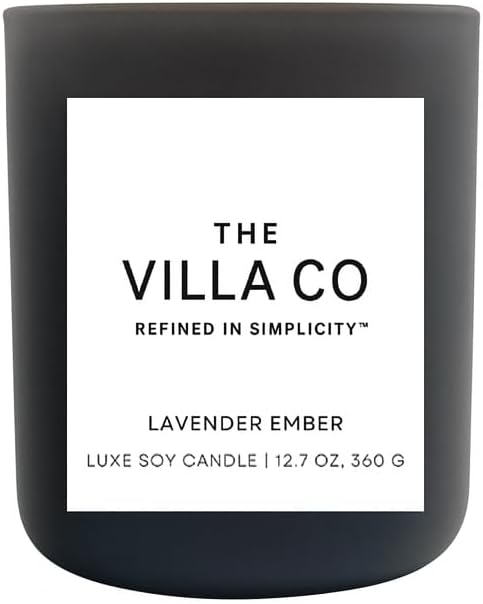 Lavender Ember | Scented Candle for Women & Men | Hand-Poured, Aromatic & Fragrant | 60 Hour Burn Time 12.7 OZ | Soy Based | Phthalate Free | Made in USA