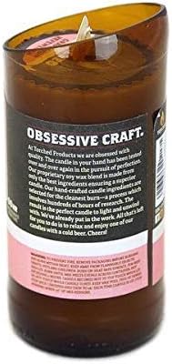 Torched Beer Scented Candles | Natural Soy Wax Candle | Grapefruit Hefeweizen Scent 8 oz | Makes a Great Gift for Men, Beer Lovers, and Collectors | Bar Man-Cave Decor and Accessories