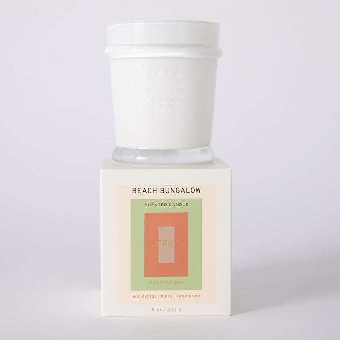 MERSEA Beach Bungalow Boxed Candle, Scented Candle Box (9 oz)