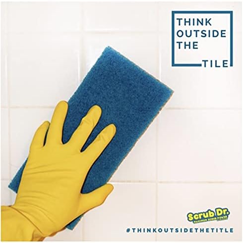 The Tile Doctor Multipurpose Scrub Pad Set - Ideal for Bathroom, Kitchen & Floor Cleaning - Non-Scratch Dish Sponge & Shower Scrubber - Perfect for Tile, Tub & Scotch Brite Pads - Multicolor