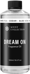 Luxury Hotel Scent Dream On Diffuser Oil Waterless Essential Aromatherapy for Cold Air & Car Diffusers – Long Lasting Refill for Large Room & Home - Non Toxic, Signature White Tea (500ml/16.9Fl oz)