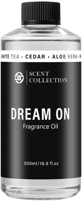 Luxury Hotel Scent Dream On Diffuser Oil Waterless Essential Aromatherapy for Cold Air & Car Diffusers – Long Lasting Refill for Large Room & Home - Non Toxic, Signature White Tea (500ml/16.9Fl oz)