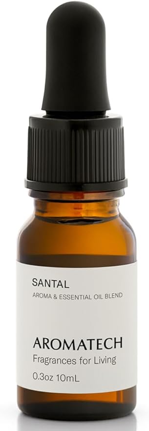 AromaTech Santal Aroma Essential Oil Blend: Luxury Hotel Inspired Aromatherapy with Amber, Vanilla, Cedar & Sandalwood for Ultrasonic Diffusers (0.33 Fl Oz (Pack of 1))