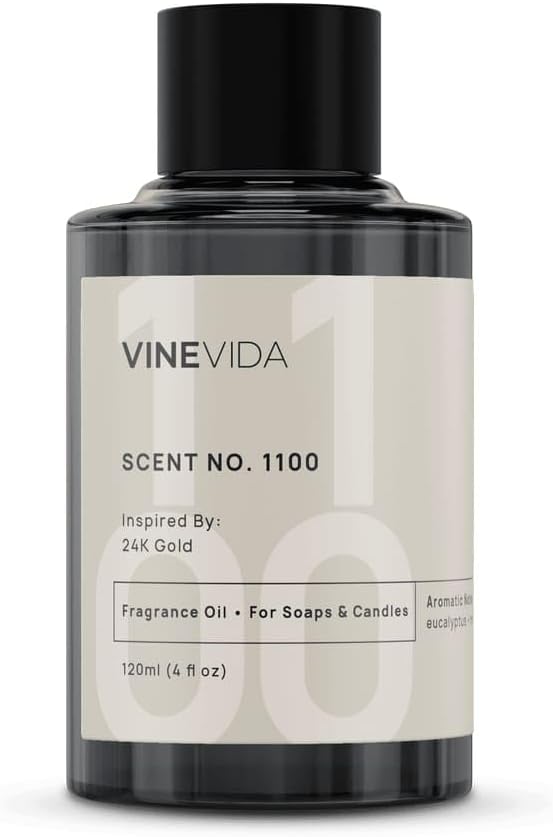 VINEVIDA [4oz] 24K Gold - Fragrance Oil for Candle Making and Soap Making - Premium Candle Scents for Soy Candles