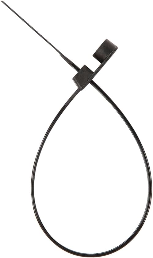 ZipTie.com 8-Inch Black Zip Ties With Screw Hole - 50-lb Tensile Strength Cord Management & Secure Mounting - UL 21 Listed Tie Wraps - Indoor & Outdoor Multi-Purpose (100-Pack)