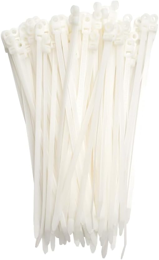 ZipTie.com 12-inch Natural Screw Mount Zip Tie, 120-lb Tensile Strength, UL 21 Listed, 100-Pack