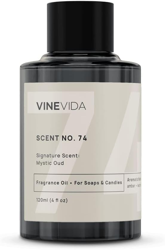 VINEVIDA 4oz Scent No.74 Fragrance Oil for Candle & Soap Making - Natural Candle Scents Made in USA