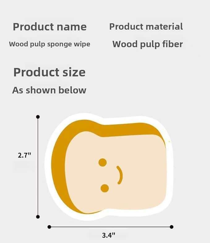 Jartfaui Carton Kitchen Wood Pulp Dish Sponge Scrubber, Dual-Sided Sponge, Reusable Household Cleaning Cloth for Dishes Furniture, Quick-Drying & Gentle on Non-Stick Cookware