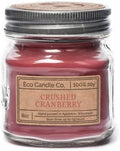 Eco Candle Co. Recycled Candle, Crushed Cranberry, 8 oz. - Scents of Fresh Cranberries, Apples, Citrus, Clove & Cinnamon - 100% Soy Wax, No Lead, Kraft Paper Label & Lid, Hand Poured, Phthalate Free
