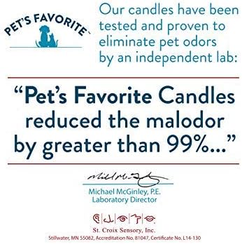 Pet's Favorite Pet Odor Candle, Clean Burning, Long Lasting Scented Candles with a Cotton Wick. (Fresh Laundry, Pack of 1)