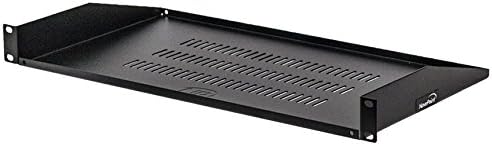 NavePoint Cantilever Server Shelf Vented Shelves Rack Mount 19 Inch 1U Black 10 Inches (250mm) deep