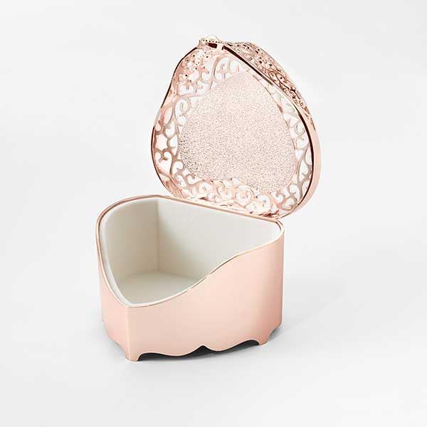 THINGS REMEMBERED Rose Gold Heart Cut Out Jewelry Box (Free Customization)