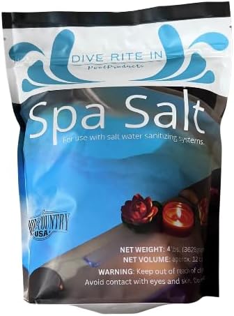 Dive Rite in Hot Tub and Spa Salt for All Salt Water Systems Including Hotspring, Jacuzzi, Caldera, and Chloromatic (4 Pounds)