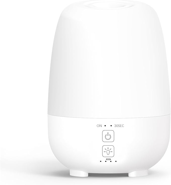 150ML Rechargeable Battery Operated Essential Oil Diffuser,7-Hour Runtime with 7 LED Color Changing Lights Portable Cordless Aromatherapy Diffuser