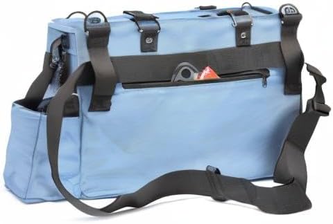 FifthStar Cleaning Caddy Bag for Professionals - Heavy-Duty Organizer with Shoulder Strap, 9 Pockets, Mesh Base & Adjustable Compartments - Cleaning Supplies Organizer for Crews (Blue, Large)