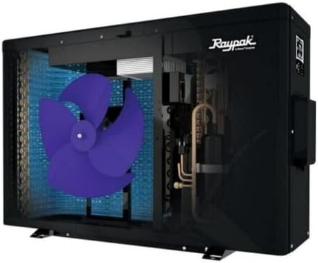 Raypak Crosswind 40i Heat/Cool 33,000BTU Electric Pool Heat Pump 208/230V Hard Wire - Not a Plug-in -Inverter Technology, WiFi Capable, Above Ground & In Ground Pools and spas Heater and Chiller