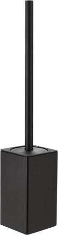 Kelirol Toilet Brush and Holder Black for Bathroom Storage and Organization,Square Deep Cleaning Black Toilet Brush for Bathroom