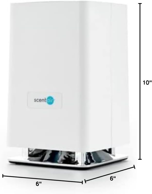 ScentAir Whisper Home | Diffuser Machine, Scents up to 800 Sq. Ft Room, Compatible with Alexa & Google, WiFi & Bluetooth Enabled, Cartridge Sold Separately, White