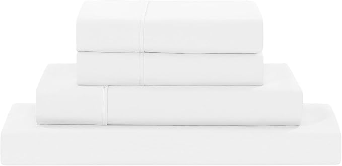 Modern Threads Soft Microfiber Solid Sheets - Luxurious Microfiber Bed Sheets - Includes Flat Sheet, Fitted Sheet with Deep Pockets, & Pillowcases White Full