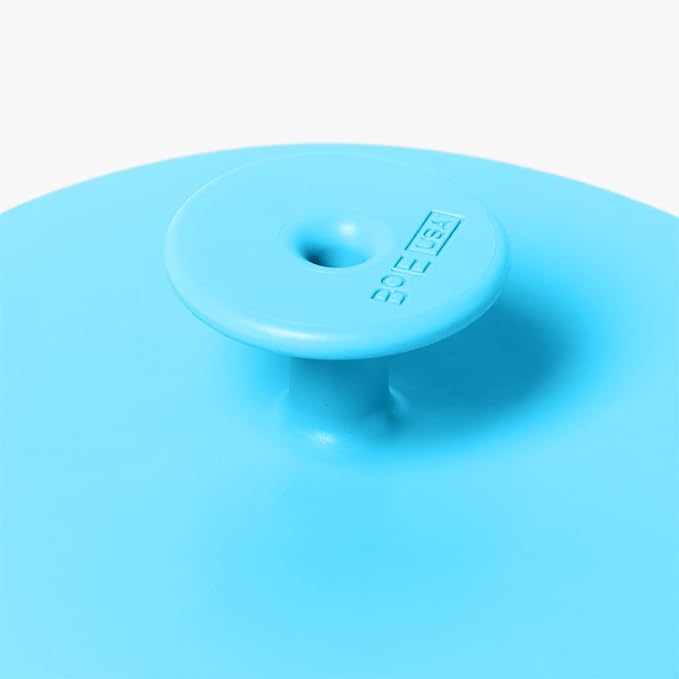 Boie USA Body Scrubber with Handle - Hygienic, Exfoliating Loofah Alternative - Feels Like Silicone Scrubber Gentle on Sensitive Skin, Hypoallergenic, BPA & Latex-Free, Made in The USA (Blue)