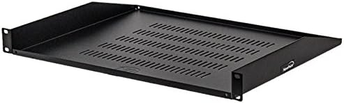 NavePoint Cantilever Server Shelf Vented Shelves Rack Mount 19 Inch 1U Black 14 Inches (350mm) deep