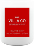 Hearth and Berry | Scented Candle for Women & Men | Hand-Poured, Aromatic & Fragrant | 60 Hour Burn Time 12.7 OZ | Soy Based | Phthalate Free | Made in USA