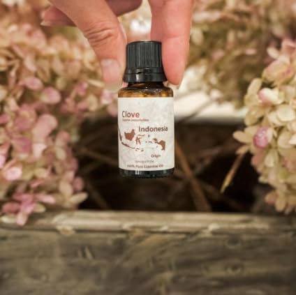 100% Pure Clove Essential Oils - Direct from Indonesian Essential Oils - Essential Oil for Diffusers Aromatherapy & Humidifiers (15ml) | Natural Cold-Pressed