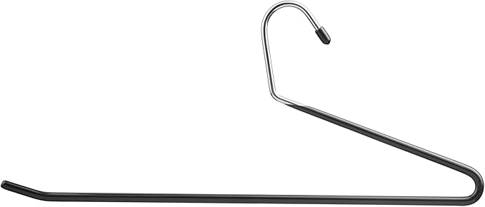 Open Ended Non Slip Pants Hangers - Metal Pant Hangers for Closet Organization - Space Saving Pants Hangers for Jeans, Trousers, Pants & Skirts – Pack of 40